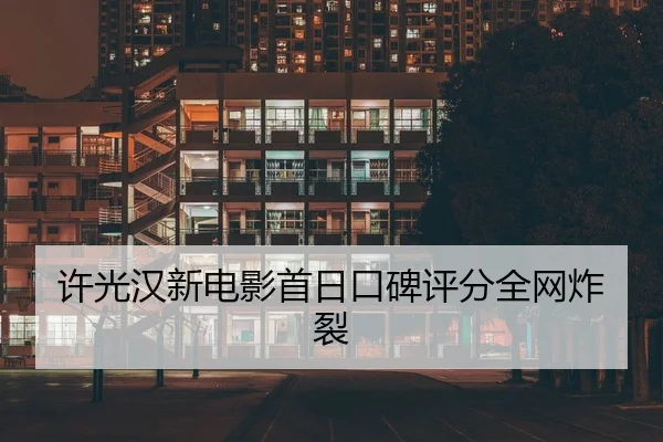 许光汉新电影首日口碑评分全网炸裂